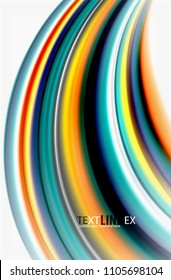 Rainbow color waves, vector blurred abstract background. Vector artistic illustration for presentation, app wallpaper, banner or poster