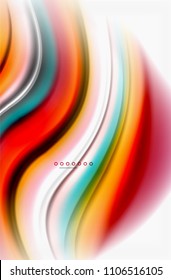 Rainbow color waves, vector blurred abstract background. Vector artistic illustration for presentation, app wallpaper, banner or poster