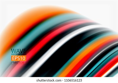 Rainbow color waves, vector blurred abstract background. Vector artistic illustration for presentation, app wallpaper, banner or poster