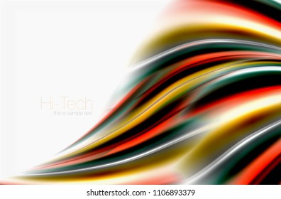 Rainbow color waves, vector blurred abstract background. Vector artistic illustration for presentation, app wallpaper, banner or poster