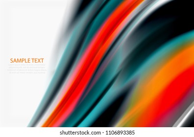 Rainbow color waves, vector blurred abstract background. Vector artistic illustration for presentation, app wallpaper, banner or poster