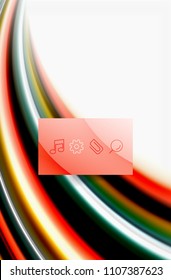 Olas de color arcoiris, fondo abstracto vectorial borroso. Ilustración artística vectorial para presentación, fondo de pantalla de aplicación, cartel o afiche