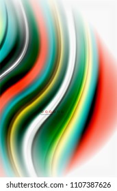 Rainbow color waves, vector blurred abstract background. Vector artistic illustration for presentation, app wallpaper, banner or poster