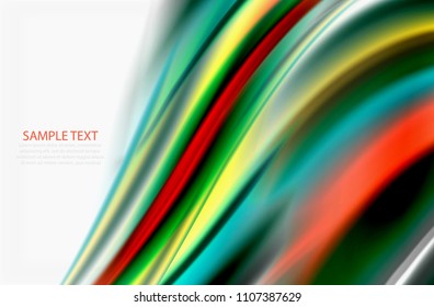 Rainbow color waves, vector blurred abstract background. Vector artistic illustration for presentation, app wallpaper, banner or poster