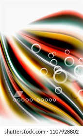Rainbow color waves, vector blurred abstract background. Vector artistic illustration for presentation, app wallpaper, banner or poster