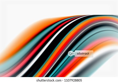 Rainbow color waves, vector blurred abstract background. Vector artistic illustration for presentation, app wallpaper, banner or poster