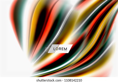 Rainbow color waves, vector blurred abstract background. Vector artistic illustration for presentation, app wallpaper, banner or poster