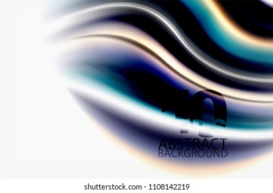 Rainbow color waves, vector blurred abstract background. Vector artistic illustration for presentation, app wallpaper, banner or poster