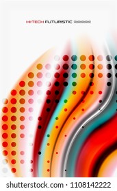 Rainbow color waves, vector blurred abstract background. Vector artistic illustration for presentation, app wallpaper, banner or poster