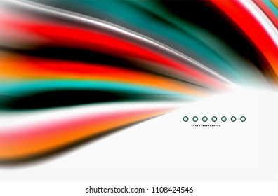 Olas de color arcoiris, fondo abstracto vectorial borroso. Ilustración artística vectorial para presentación, fondo de pantalla de aplicación, cartel o afiche