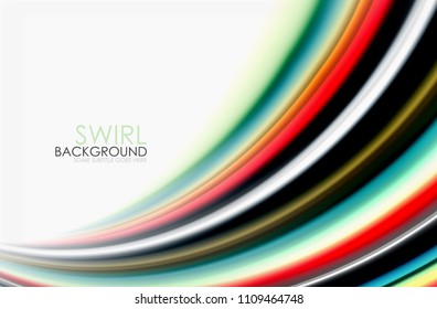 Rainbow color waves, vector blurred abstract background. Vector artistic illustration for presentation, app wallpaper, banner or poster