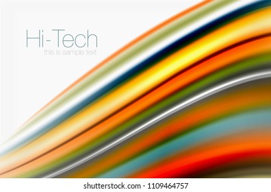 Rainbow color waves, vector blurred abstract background. Vector artistic illustration for presentation, app wallpaper, banner or poster