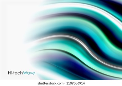 Rainbow color waves, vector blurred abstract background. Vector artistic illustration for presentation, app wallpaper, banner or poster