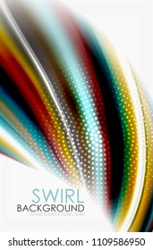 Rainbow color waves, vector blurred abstract background. Vector artistic illustration for presentation, app wallpaper, banner or poster