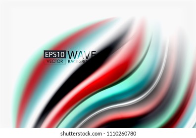 Rainbow-Farbwellen, Vektorunscharfer abstrakter Hintergrund. Vektorgrafik zur Präsentation, App-Bildschirmhintergrund, Banner oder Poster