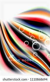 Rainbow color waves, vector blurred abstract background. Vector artistic illustration for presentation, app wallpaper, banner or poster