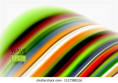 Rainbow color waves, vector blurred abstract background. Vector artistic illustration for presentation, app wallpaper, banner or poster