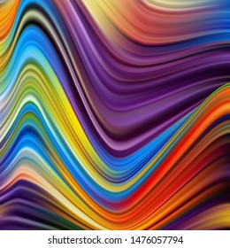 Rainbow color waves, vector blurred abstract background. Vector artistic illustration for presentation, app wallpaper, banner or poster