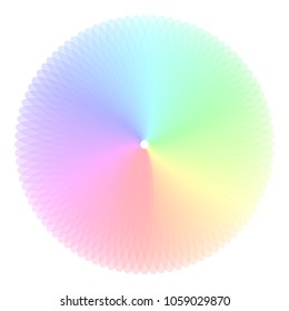 Rainbow color wheel. Colorful illustration guide. Isolated