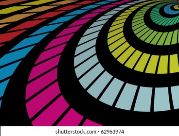 Rainbow colored abstract space - Colorful vector space illustration