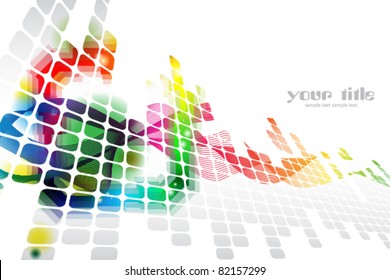 rainbow colored abstract template cover