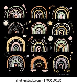 Color arcoiris. Ilustración del bebé. Vector