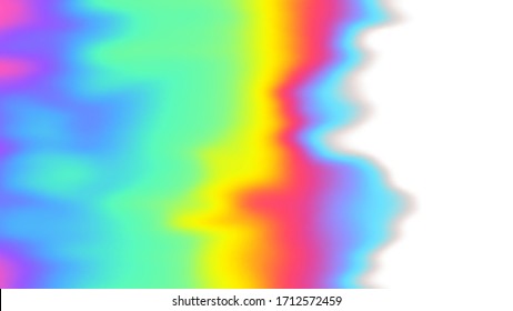 Rainbow colored background. Abstract holographic background with bright gradient. Trendy iridescent wallpaper. Not trace, include mesh gradient. Vector EPS10