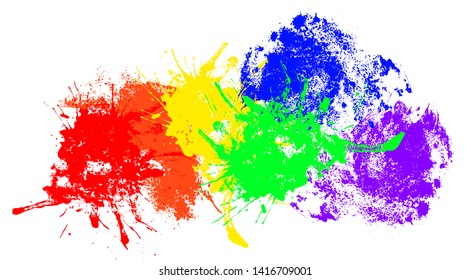 Rainbow colored blot background. LGBT rights concept, vectorillustration