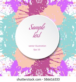Rainbow colored blot background with place for your text,vector illustration