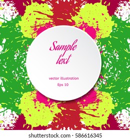 Rainbow colored blot background with place for your text,vector illustration
