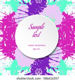 Rainbow colored blot background with place for your text,vector illustration