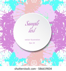 Rainbow colored blot background with place for your text,vector illustration