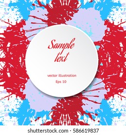 Rainbow colored blot background with place for your text,vector illustration