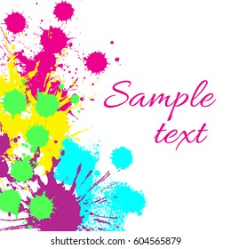 Rainbow colored blot background with place for your text,vector illustration