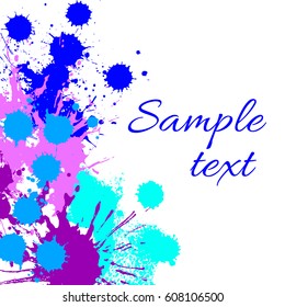 Rainbow colored blot background with place for your text,vector illustration