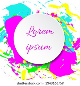 Rainbow colored blot background,vector illustration