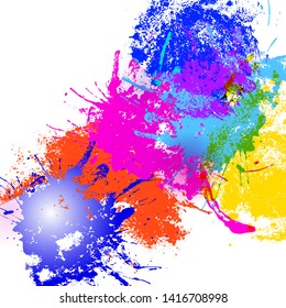  Rainbow colored blot background,vector illustration