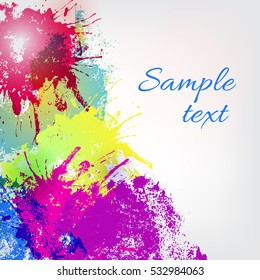 Rainbow colored blot background,vector illustration
