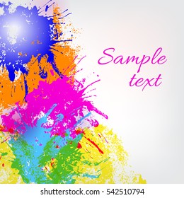 Rainbow colored blot background,vector illustration
