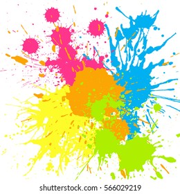 Rainbow colored blot background,vector illustration