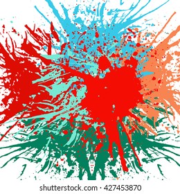 Rainbow colored blot isolated on white background, vector illustration
