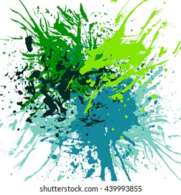 Rainbow colored blot isolated on white background, vector illustration