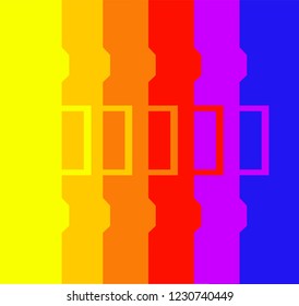 Rainbow colored bright, bold and colorful suitcase icons depicting vibrant background for business enterprises