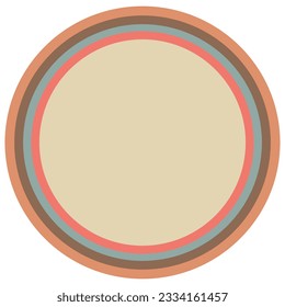 rainbow colored circles. 60-70s style retro.
vector illustration