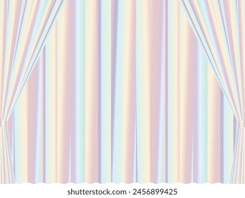 rainbow colored curtain background illustration