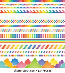rainbow colored decorations.