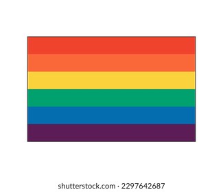 Rainbow colored flag. LGBT movement. Sexual minorities symbol. Gays and lesbians tolerance. Homosexuality pride colorful vector eps illustration