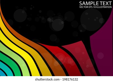 Rainbow colored frame background  illustration  - Vector colorful rainbow stripes  background illustration