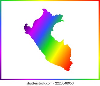 farbige Farbverlauf-Karte mit Regenbogen, einzeln auf weißem Hintergrund - Vektorgrafik