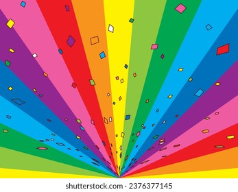 Rainbow colored halo illustration background